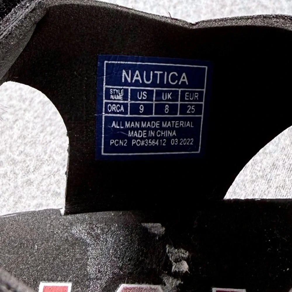 NWT Nautica Orca Toddler Boys Shark Camo Sandals Size 9 Black Grey‎ Water Shoes